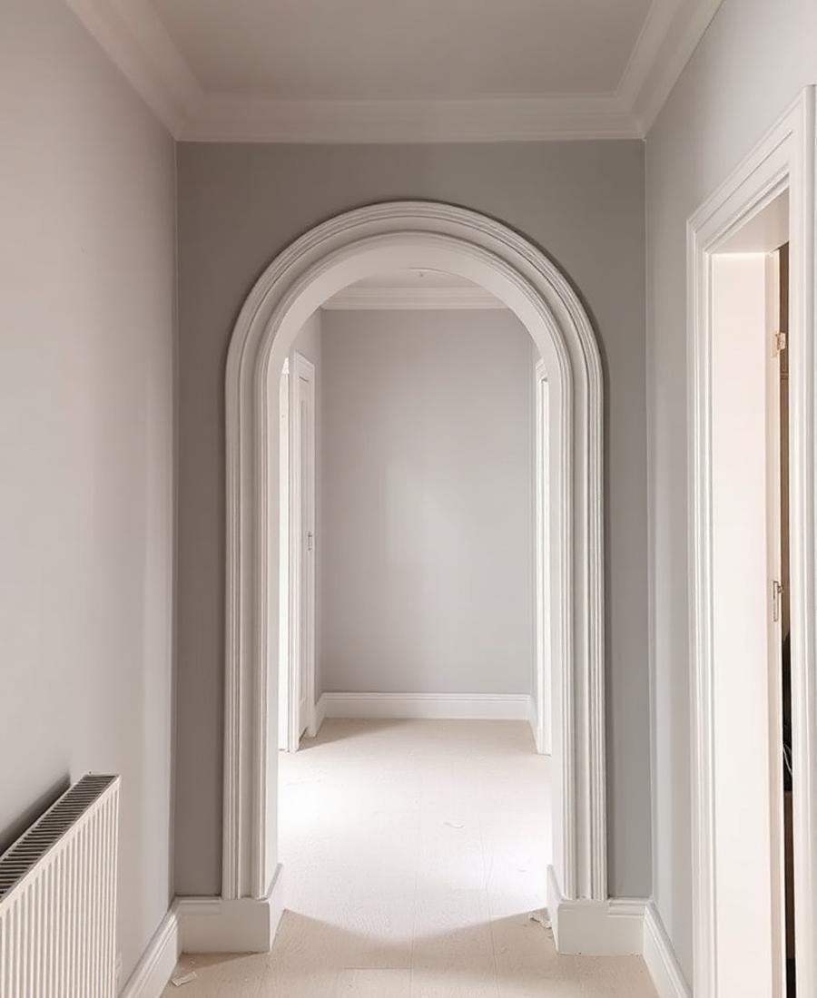 Plastered interior walls